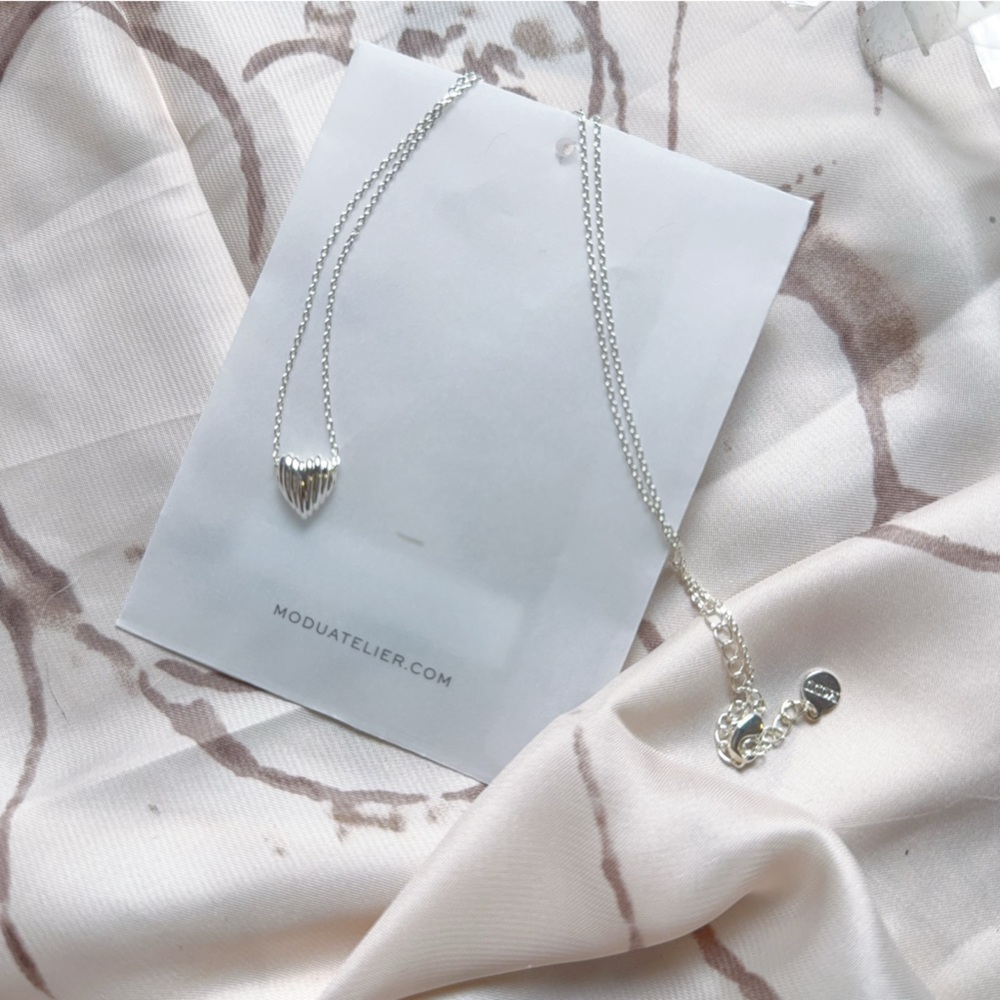 Modu atelier heart silver necklace